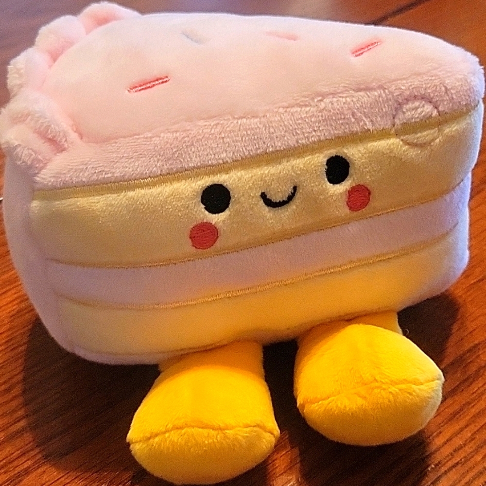 Cute Plush Toy "Hallmark, piece of cake. with Yellow and Pink Accents
